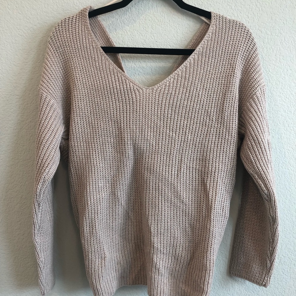 Twist back sweater
